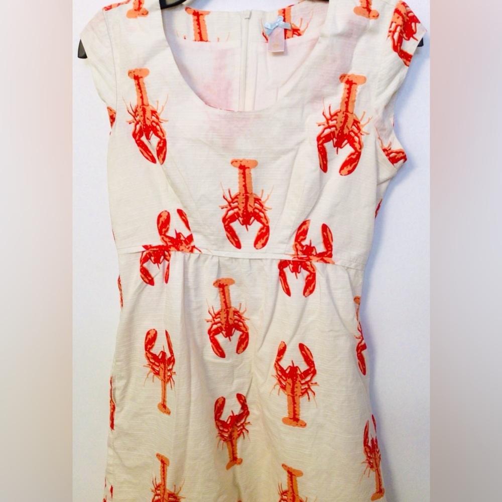 Downeast Lobster print lined dress size small - Picture 3 of 6